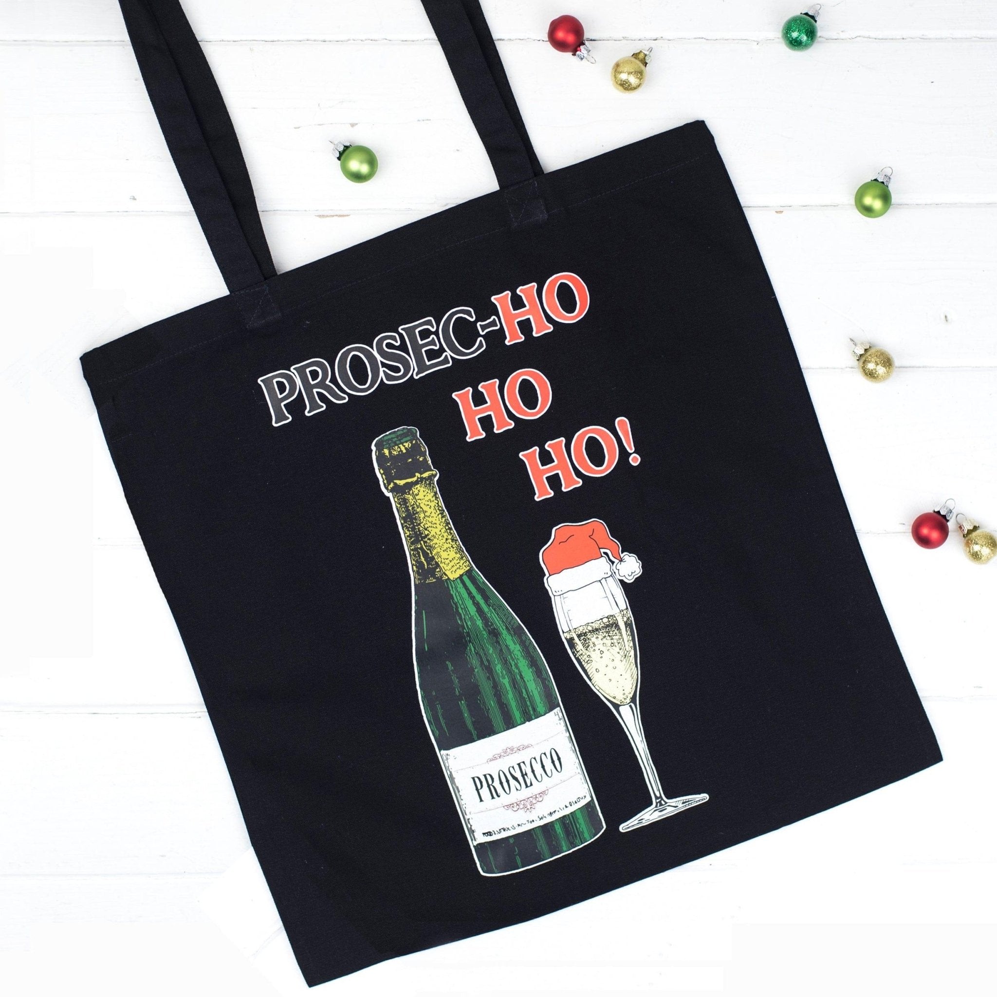 Prosecco Christmas Tote Bag