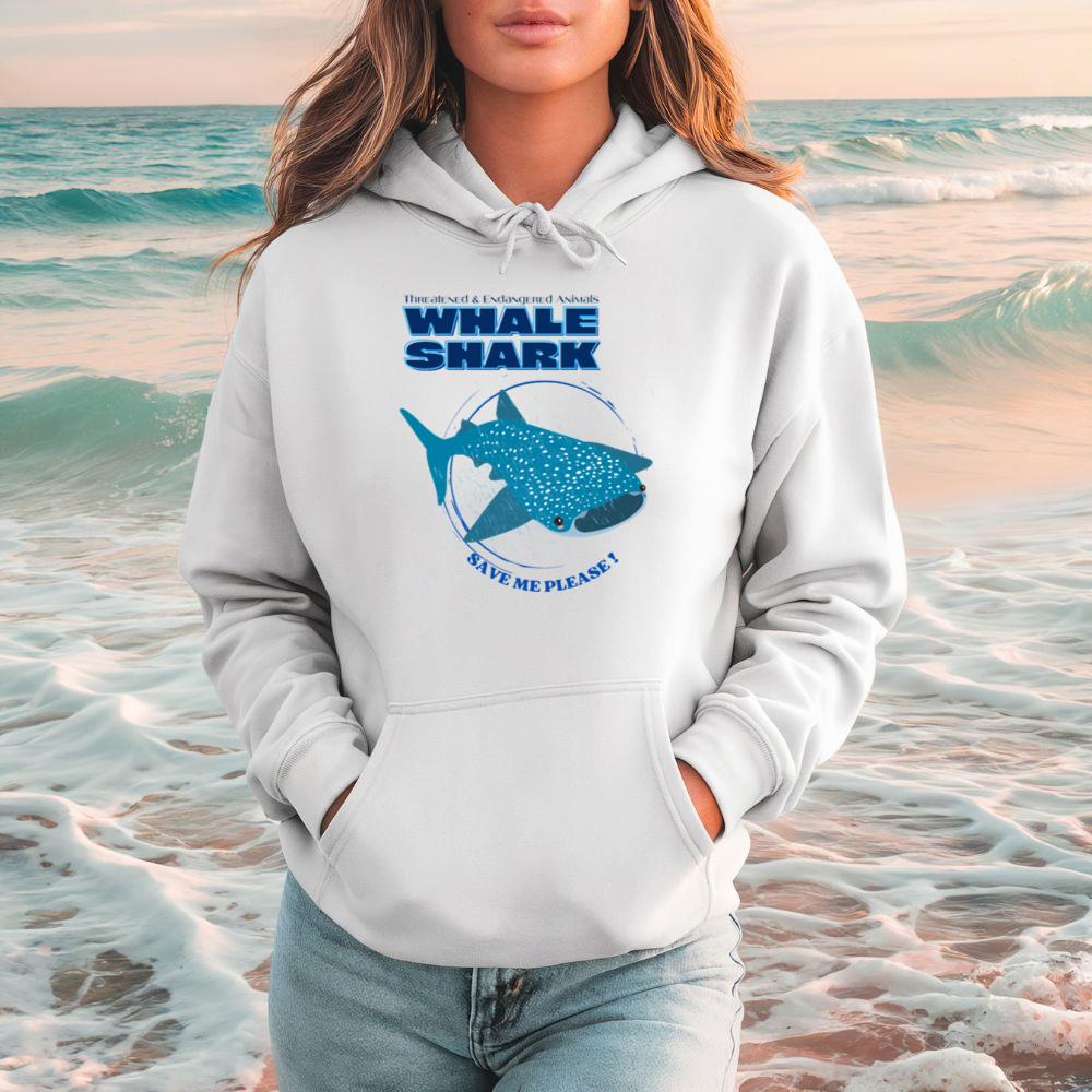 Protect Marine Animals Whale Shark Graphic Hoodie