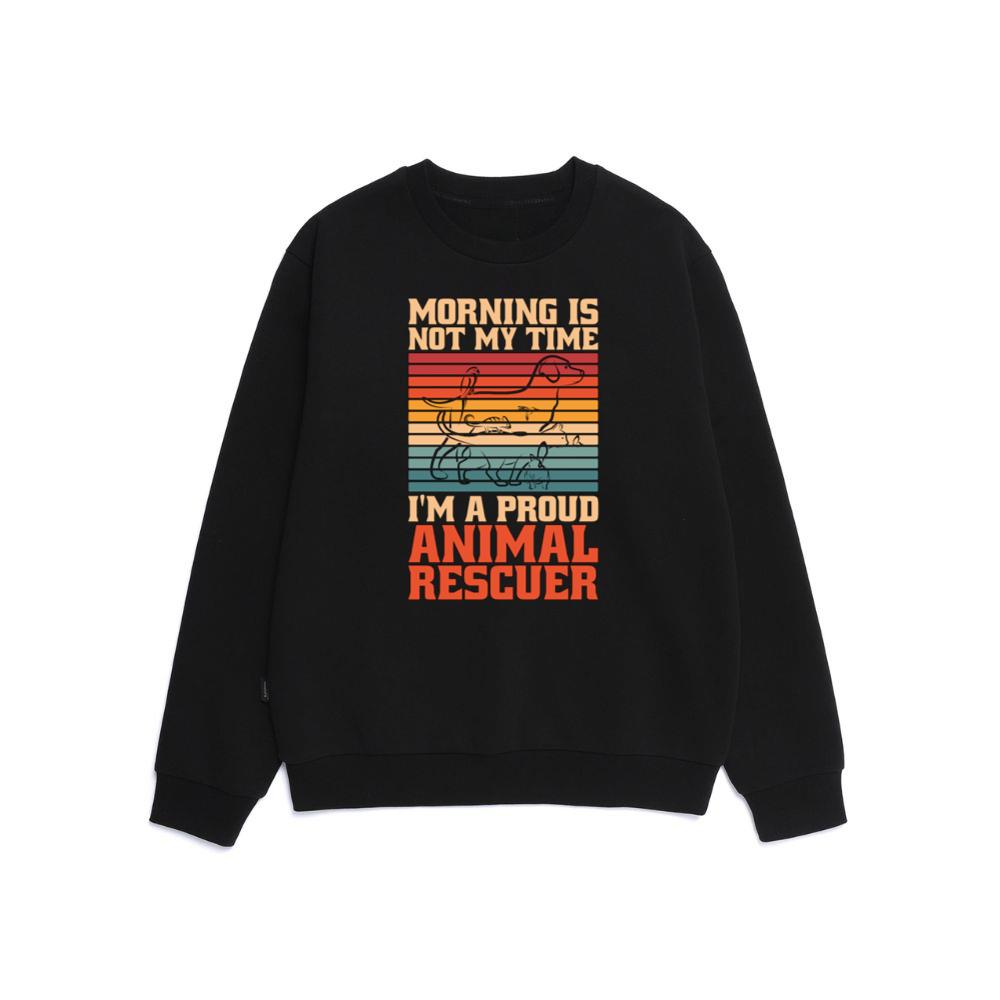 Proud Animal Rescuer Rescue Life Vintage Style Graphic Sweatshirt