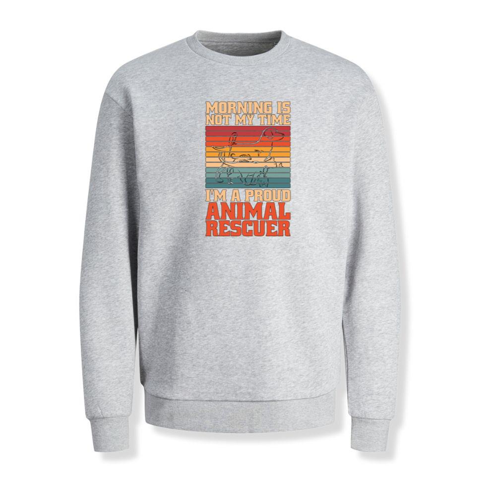 Proud Animal Rescuer Rescue Life Vintage Style Graphic Sweatshirt