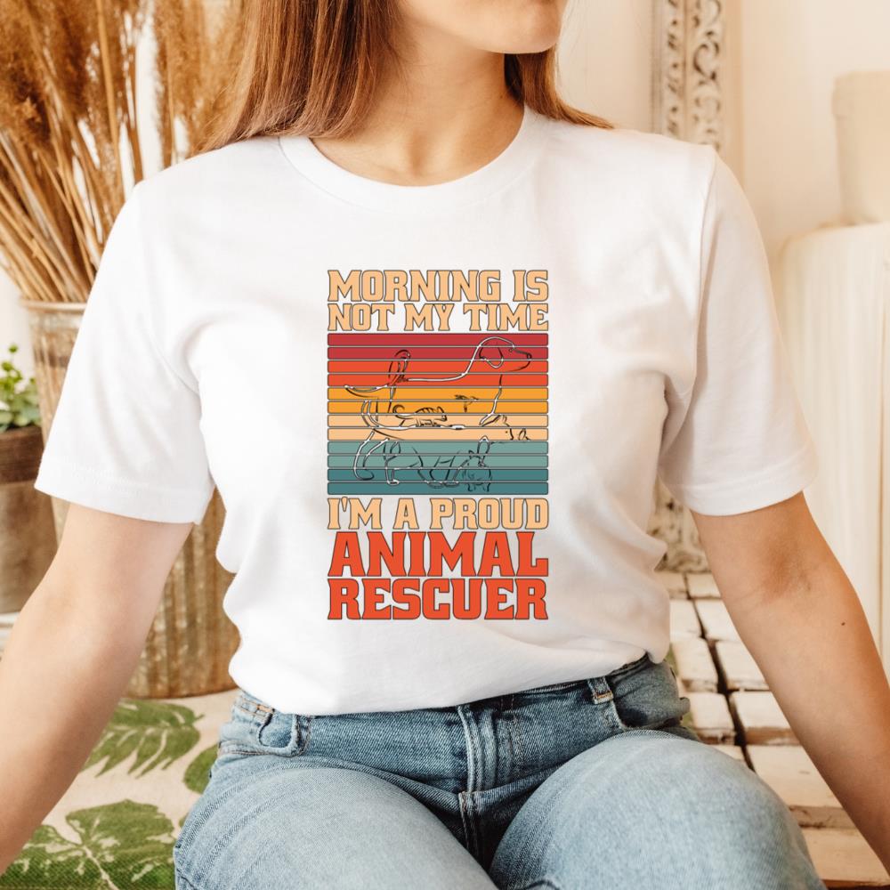Proud Animal Rescuer Rescue Life Vintage Style Graphic T-Shirt