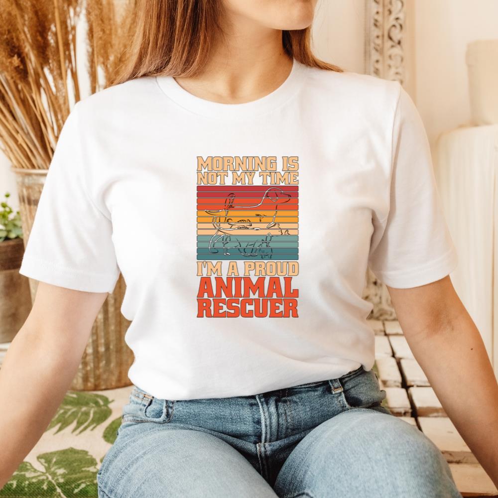 Proud Animal Rescuer Rescue Life Vintage Style Graphic T-Shirt