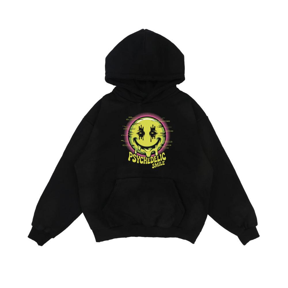 Psychedelic Smile Alien Trip Artwork Hoodie