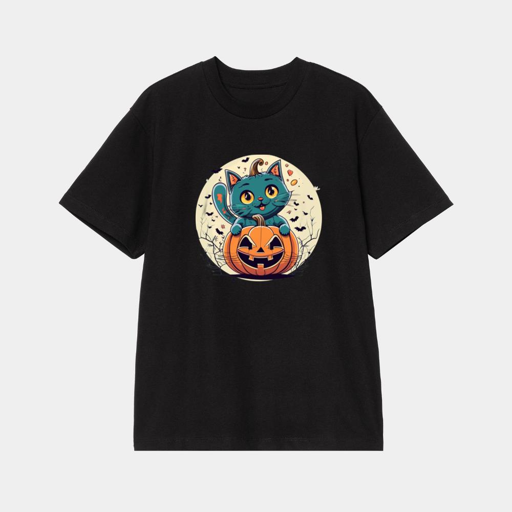 Pumpkin Cat Halloween T-Shirt