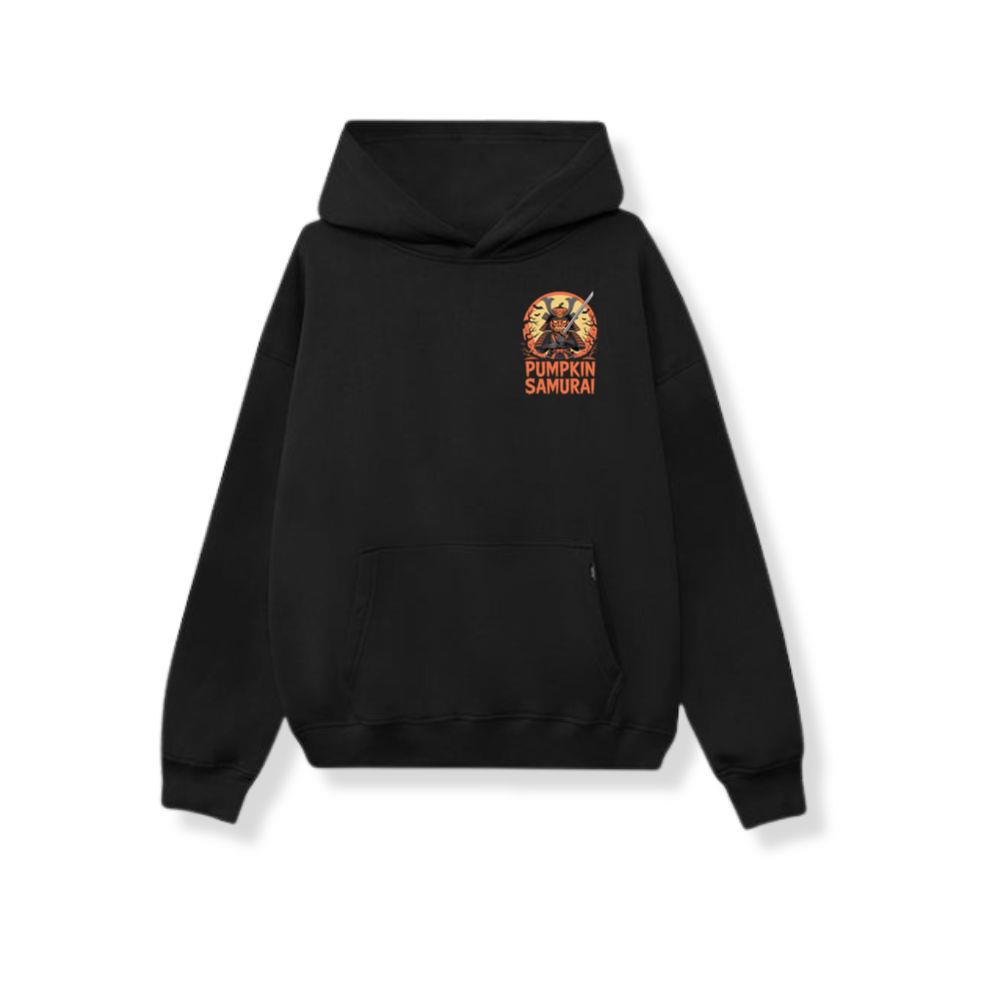 Pumpkin Samurai Warrior Halloween Graphic Hoodie