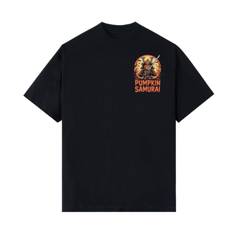 Pumpkin Samurai Warrior Halloween Graphic T-Shirt