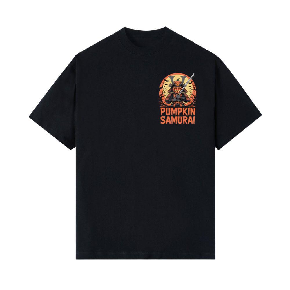 Pumpkin Samurai Warrior Halloween Graphic T-Shirt