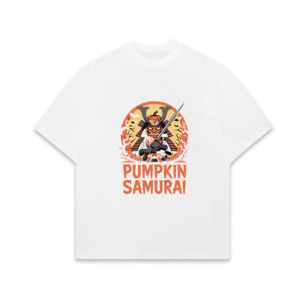 Pumpkin Samurai Warrior Halloween Graphic T-Shirt