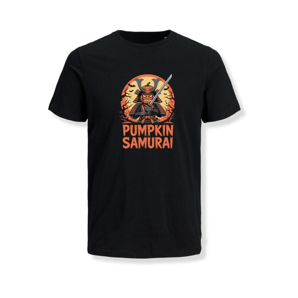 Pumpkin Samurai Warrior Halloween Graphic T-Shirt