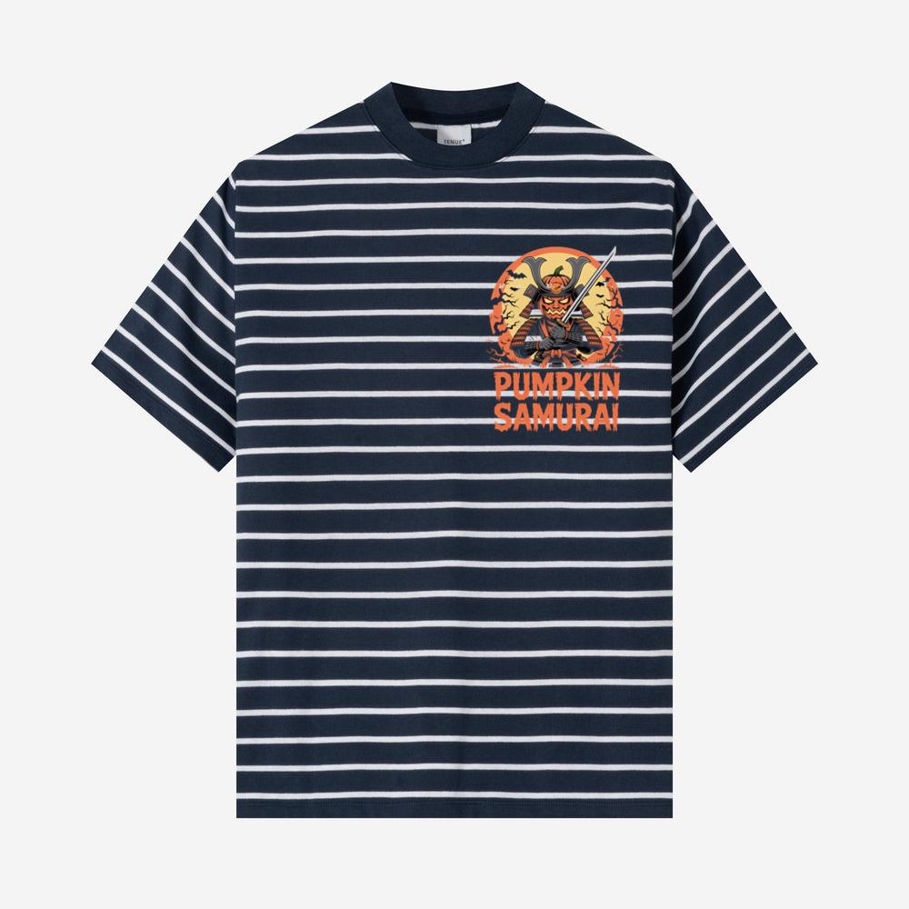 Pumpkin Samurai Warrior Halloween Graphic T-Shirt