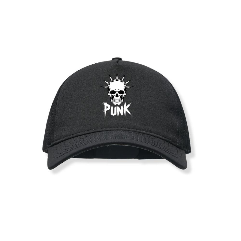 Punk Skull Spikes Retro Graphic Black Hat