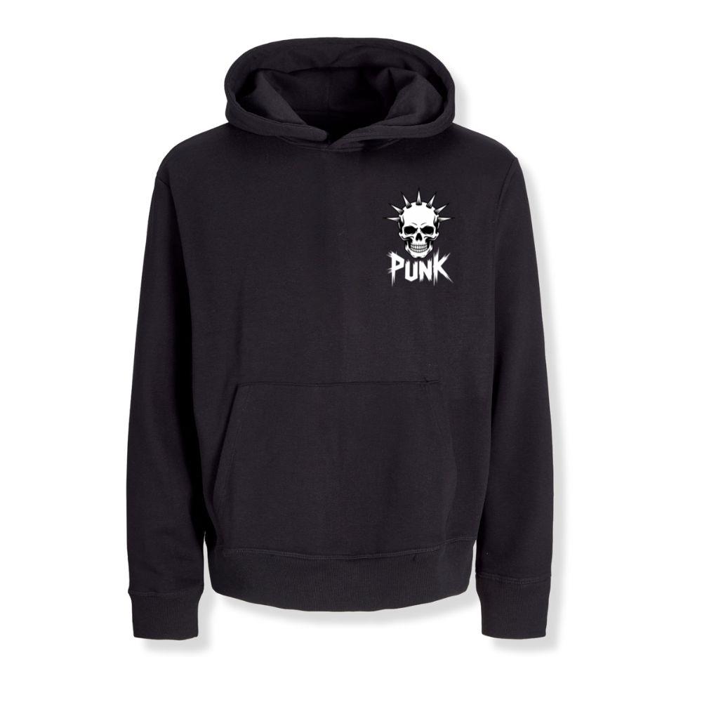 Punk Skull Spikes Retro Graphic Hoodie