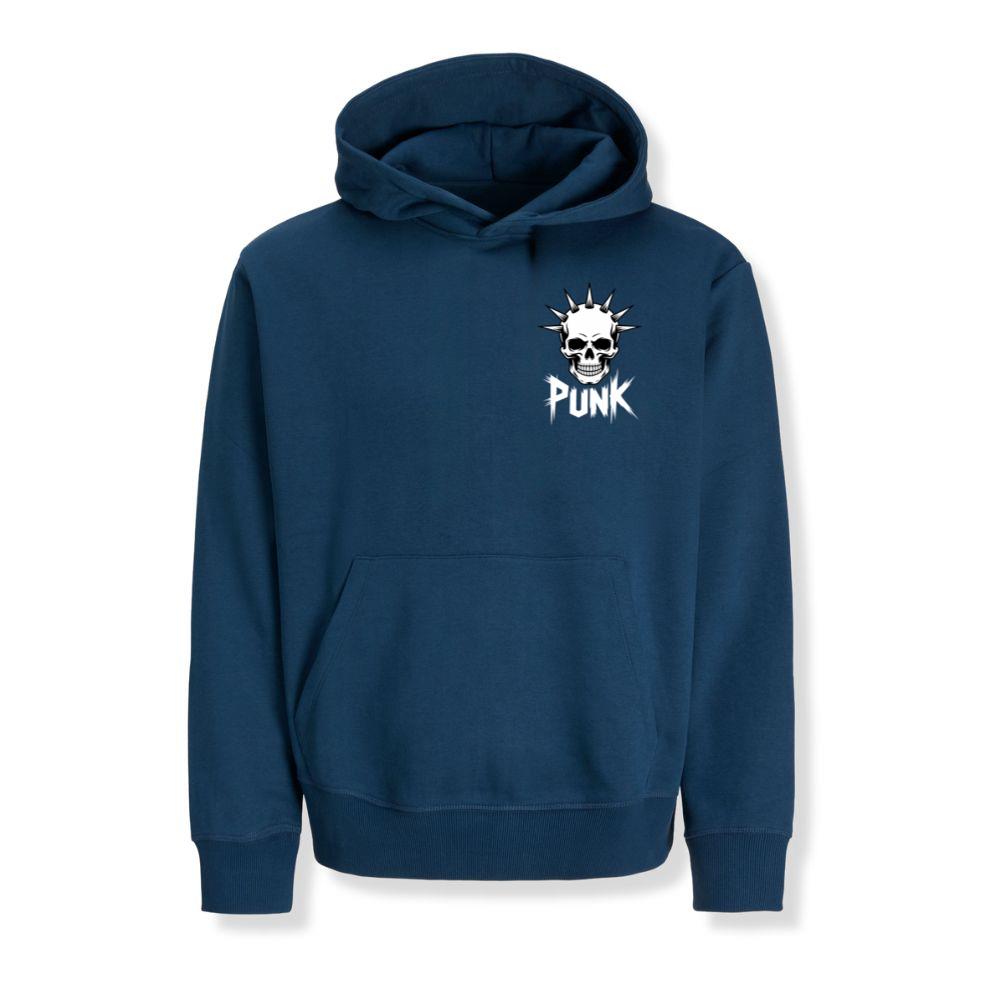 Punk Skull Spikes Retro Graphic Hoodie - Image 2