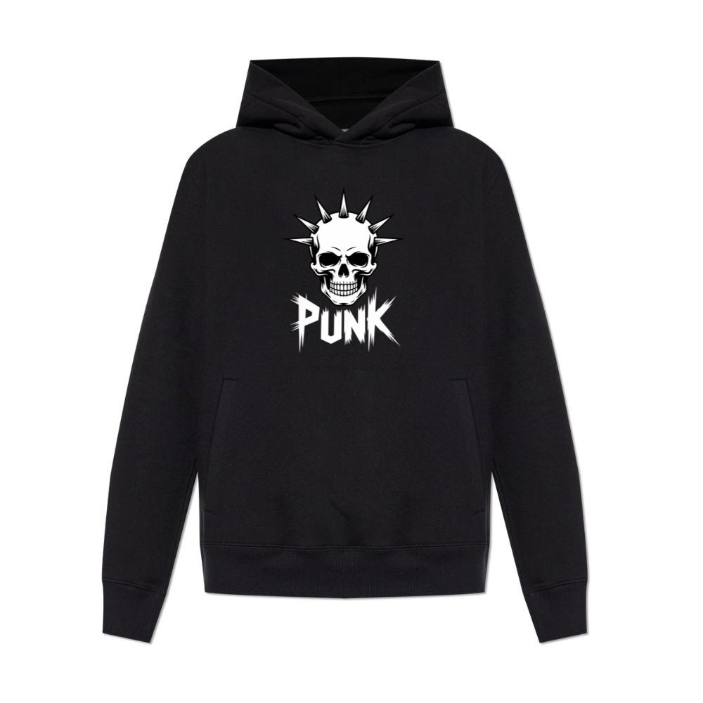 Punk Skull Spikes Retro Graphic Hoodies