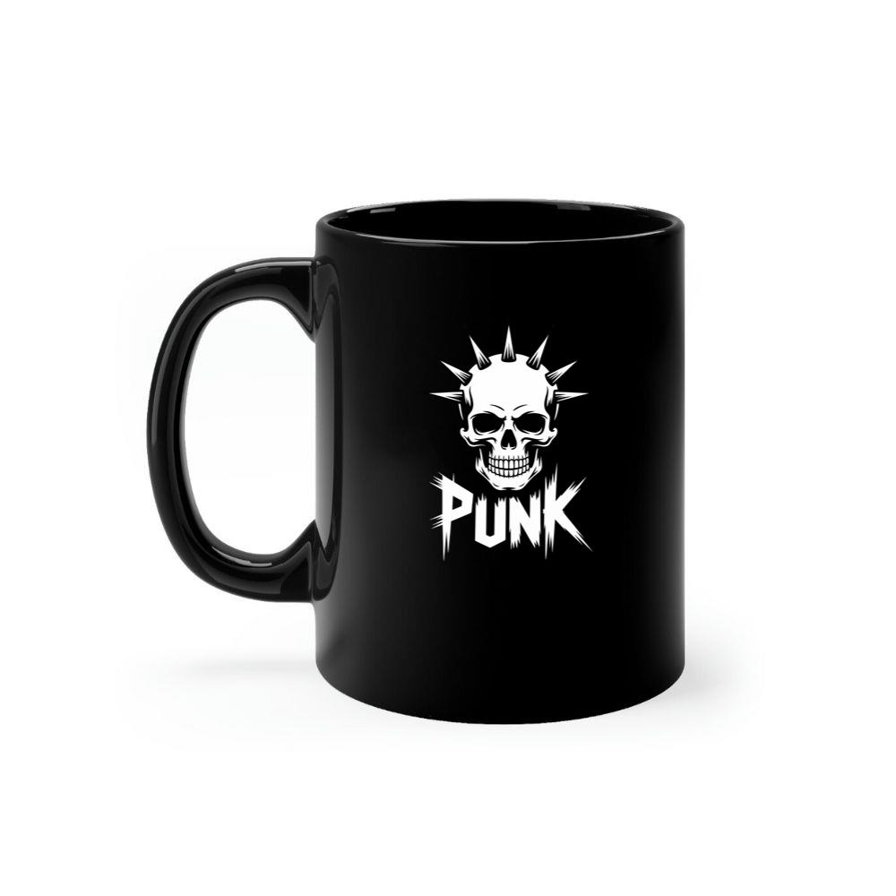 Punk Skull Spikes Retro Graphic Mug