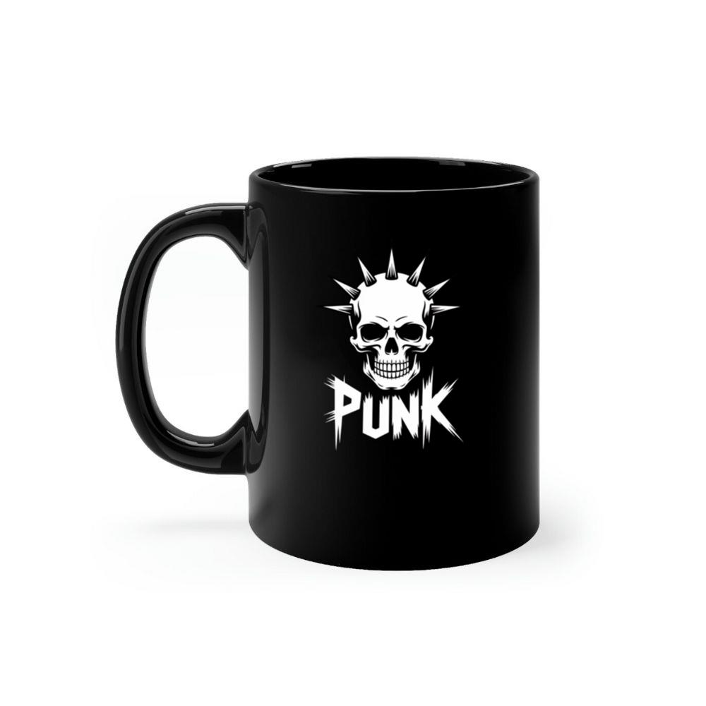 Punk Skull Spikes Retro Graphic Mug