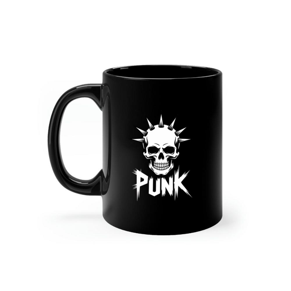 Punk Skull Spikes Retro Graphic Mug