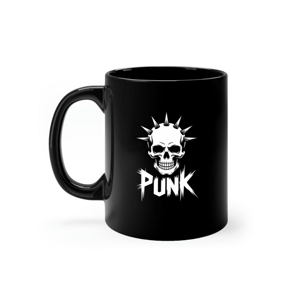 Punk Skull Spikes Retro Graphic Mug