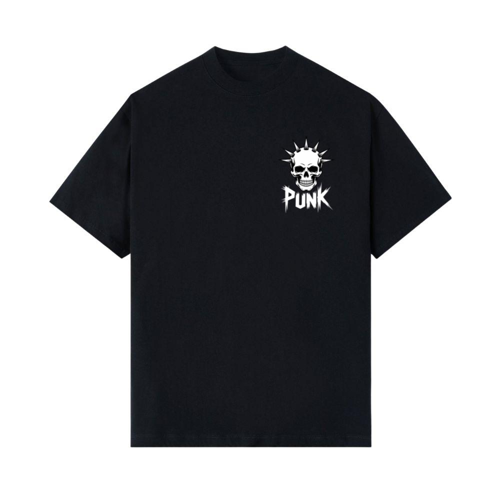 Punk Skull Spikes Retro Graphic T-Shirts