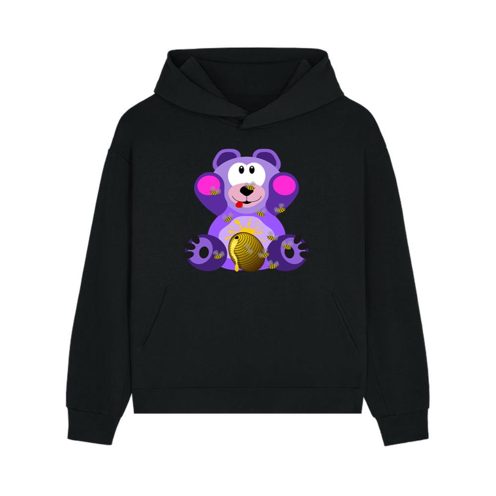 Purple Bear with Honey Hoodie