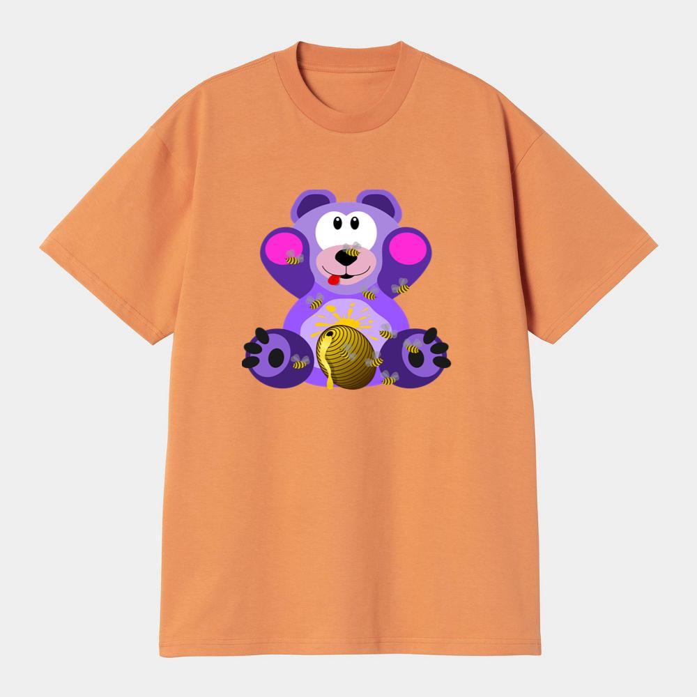 Purple Bear with Honey T-Shirts