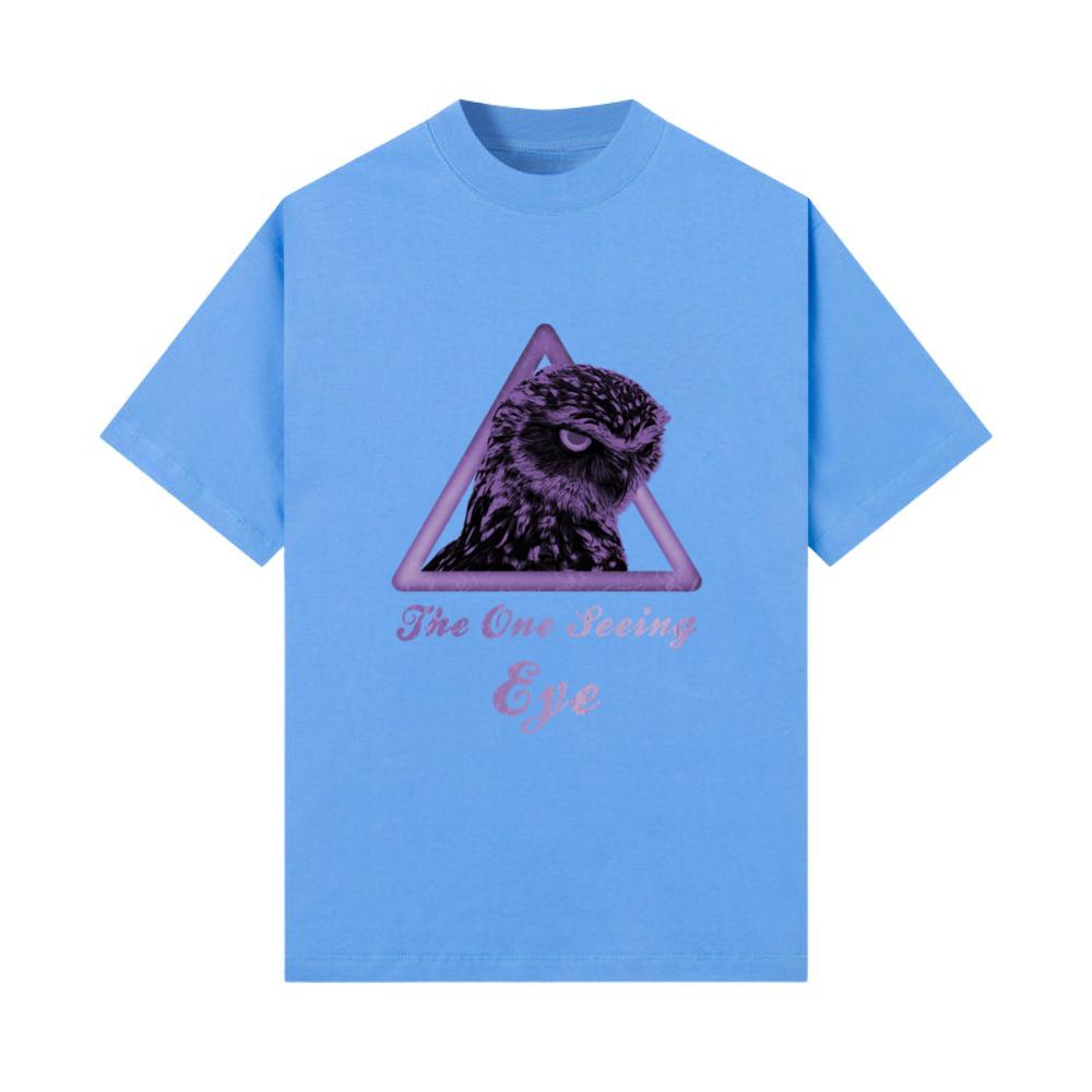 Purple owl in triangle gift animal lover T-Shirt
