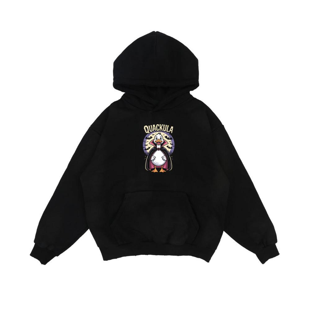 Quackula Duck Vampire Halloween Cartoon Design Hoodie