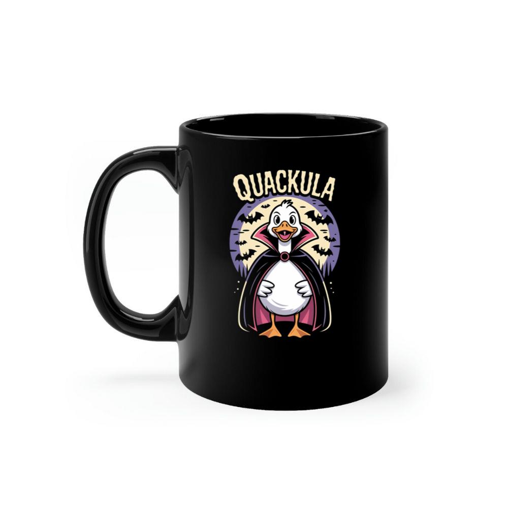 Quackula Duck Vampire Halloween Cartoon Design Mug