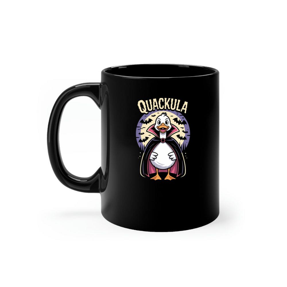 Quackula Duck Vampire Halloween Cartoon Design Mug