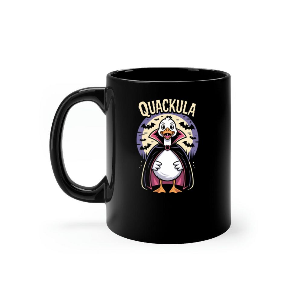 Quackula Duck Vampire Halloween Cartoon Design Mug