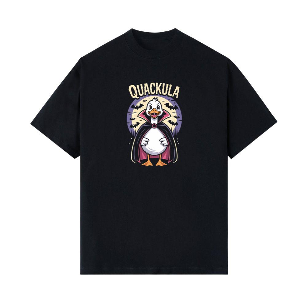 Quackula Duck Vampire Halloween Cartoon Design T-Shirt