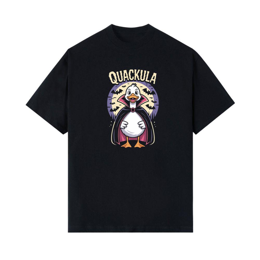 Quackula Duck Vampire Halloween Cartoon Design T-Shirt