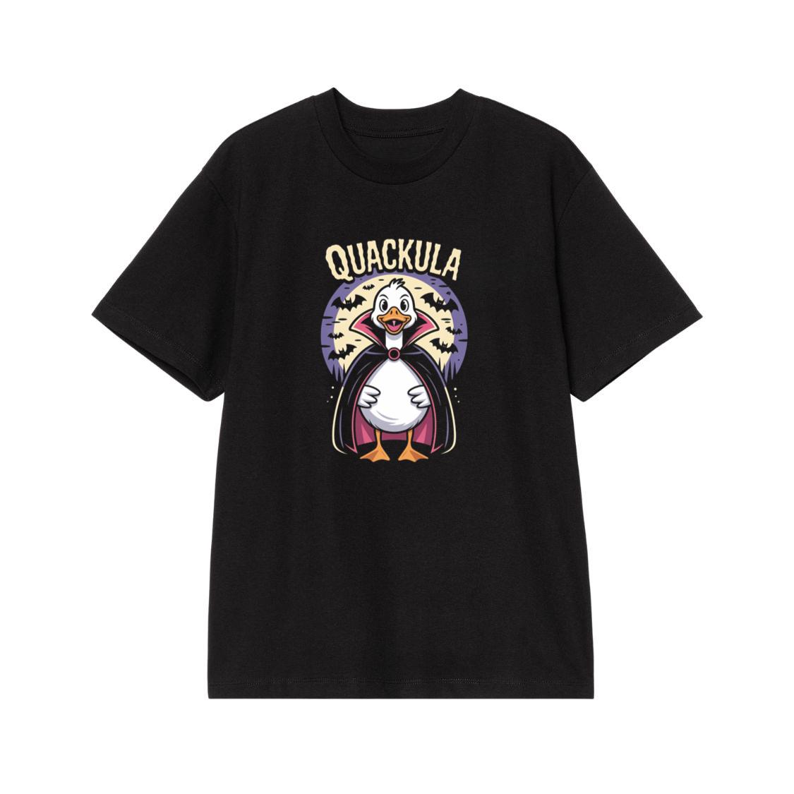 Quackula Duck Vampire Halloween Cartoon Design T-Shirt