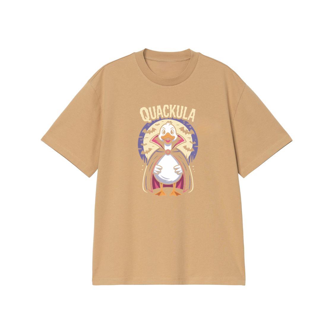 Quackula Duck Vampire Halloween Cartoon Design T-Shirt - Image 3