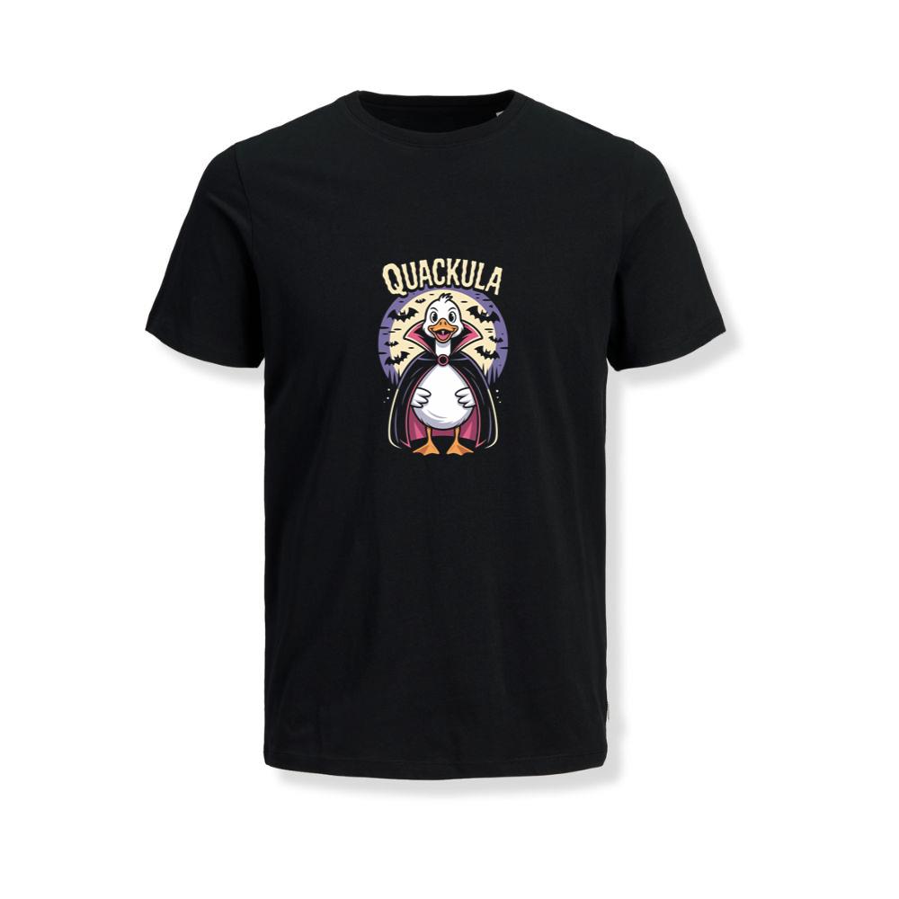 Quackula Duck Vampire Halloween Cartoon Design T-Shirts
