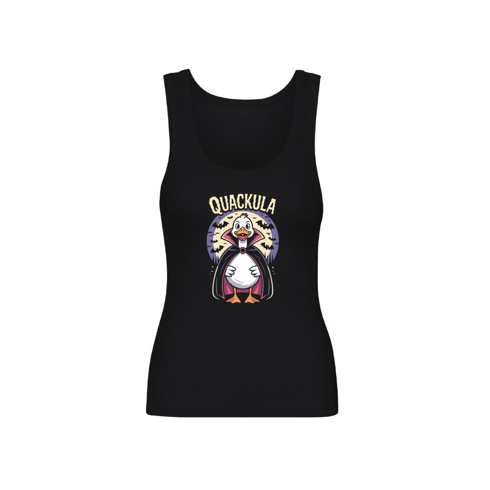 Quackula Duck Vampire Halloween Cartoon Design Tank Top