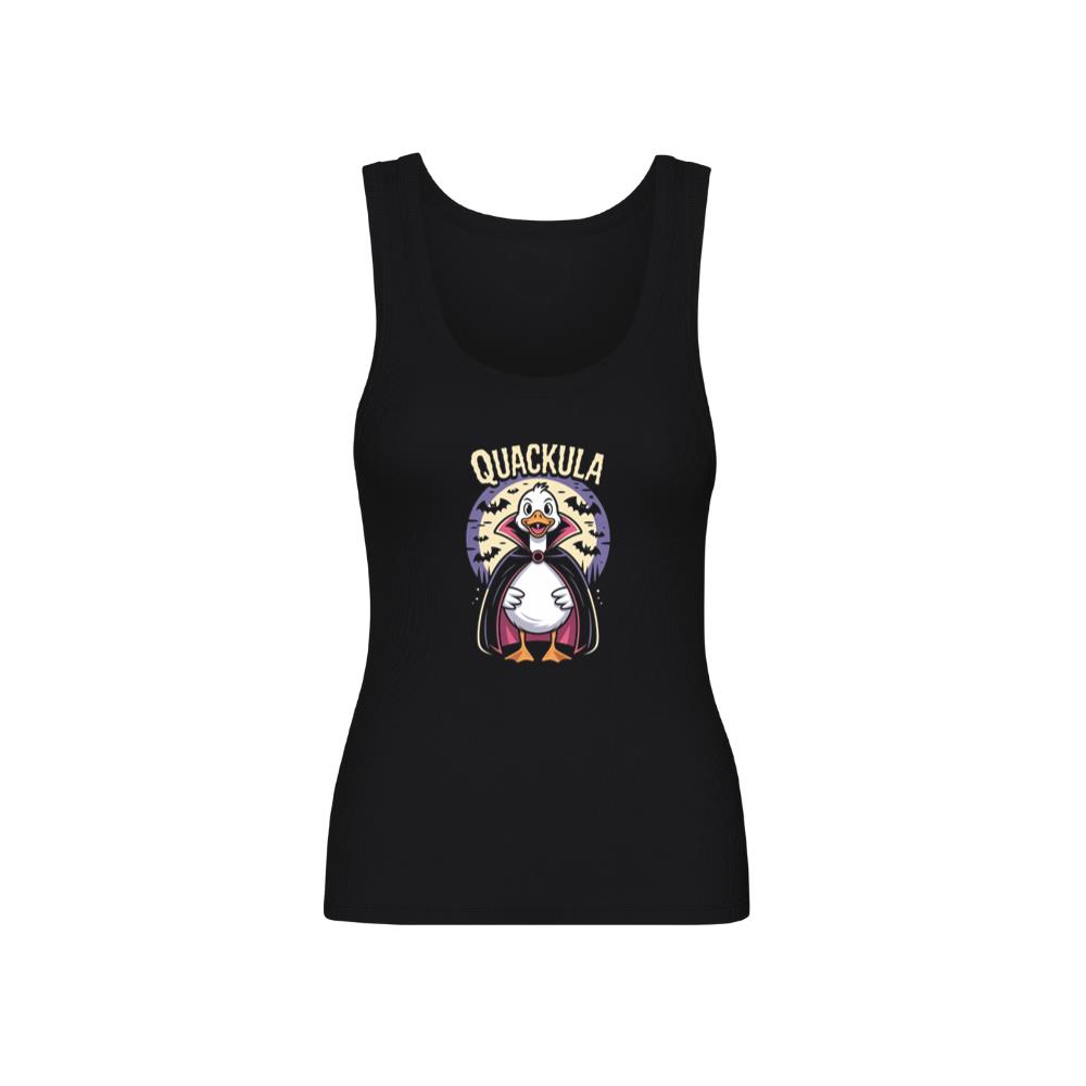 Quackula Duck Vampire Halloween Cartoon Design TankTop 