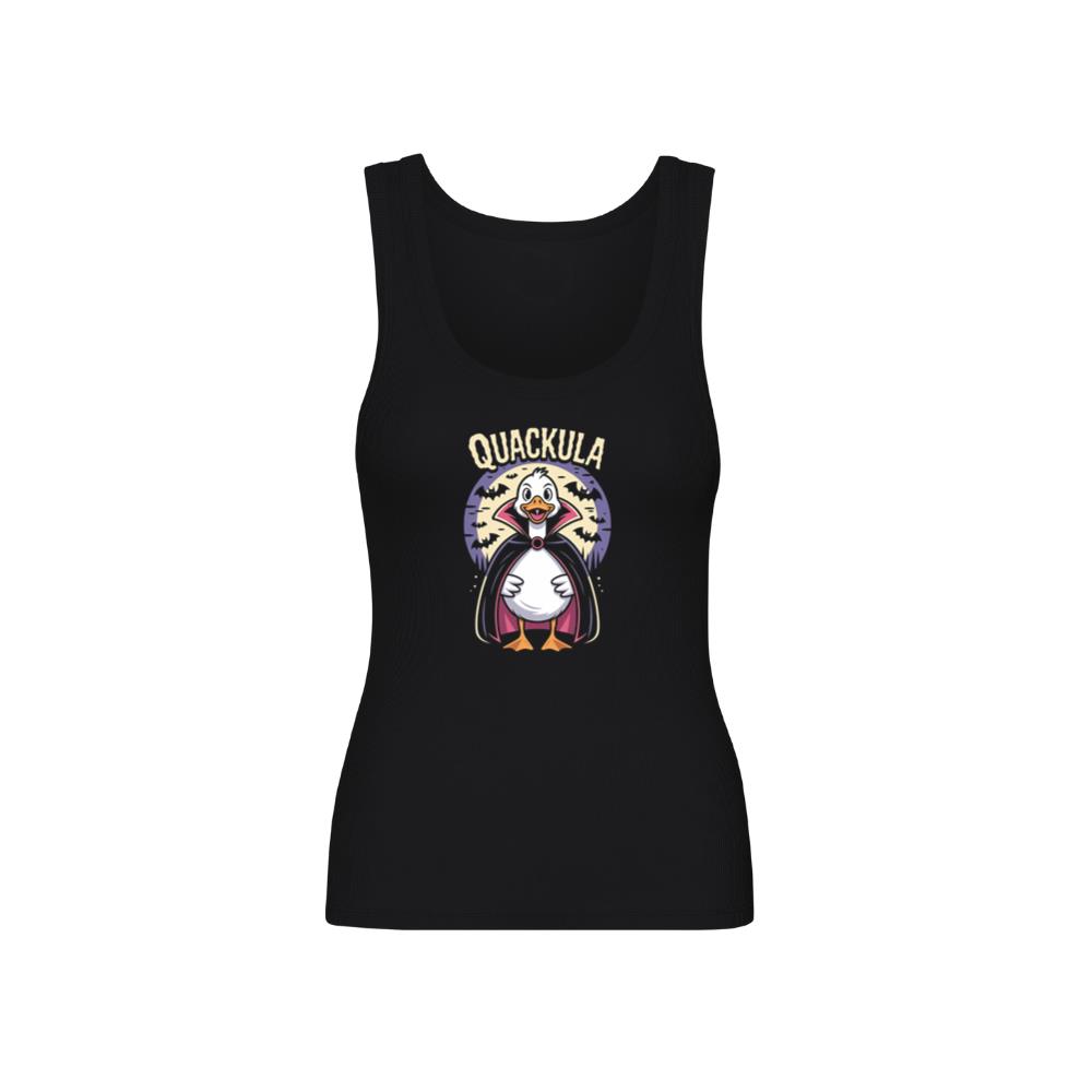 Quackula Duck Vampire Halloween Cartoon Design TankTop 