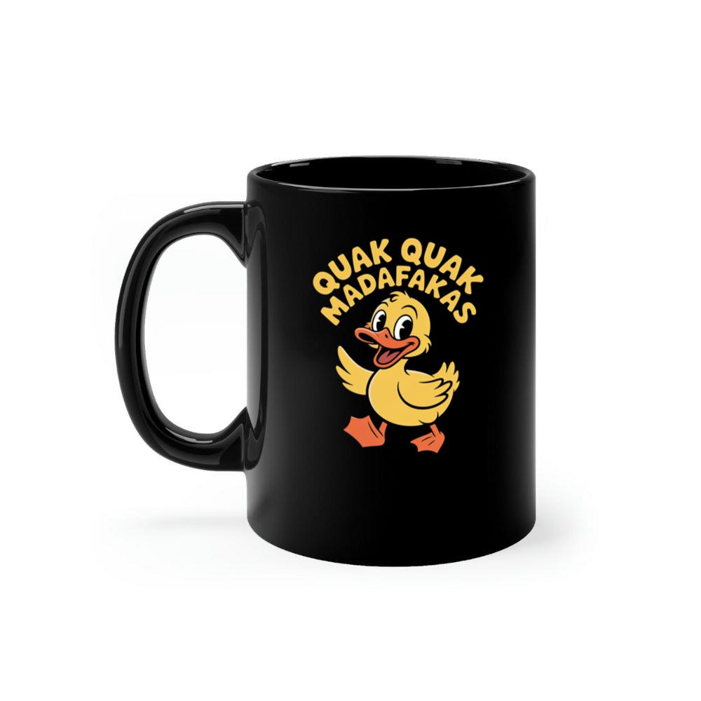 Quak Quak Duck Funny Cartoon Artwork for Playful Everyday Outfits Mug