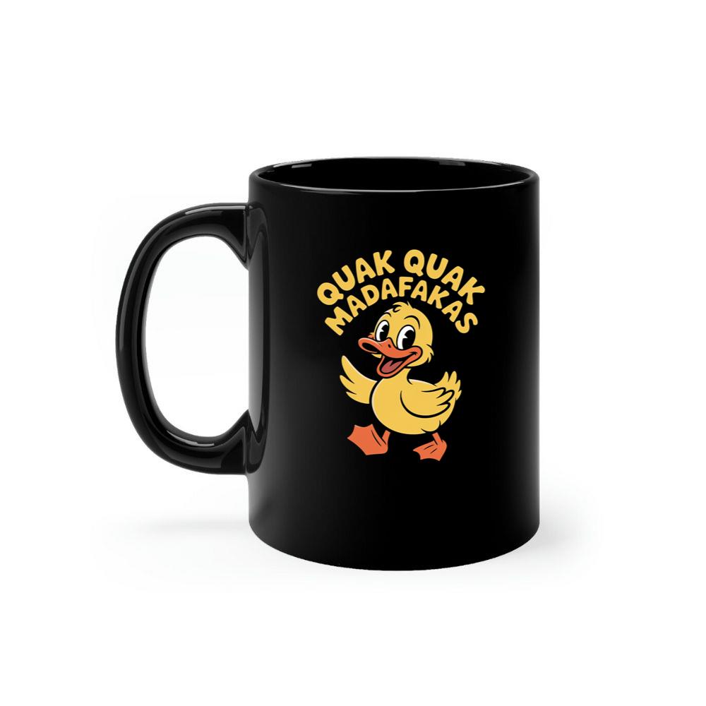 Quak Quak Duck Funny Cartoon Artwork for Playful Everyday Outfits Mug