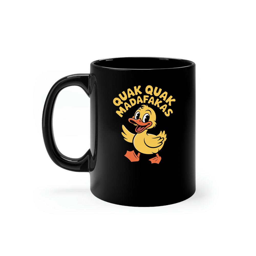 Quak Quak Duck Funny Cartoon Artwork for Playful Everyday Outfits Mug