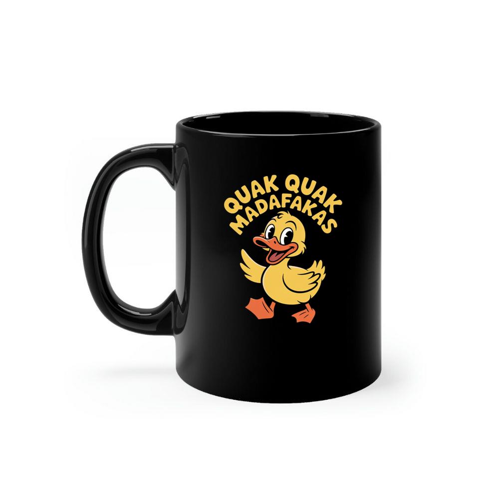 Quak Quak Duck Funny Cartoon Artwork for Playful Everyday Outfits Mug