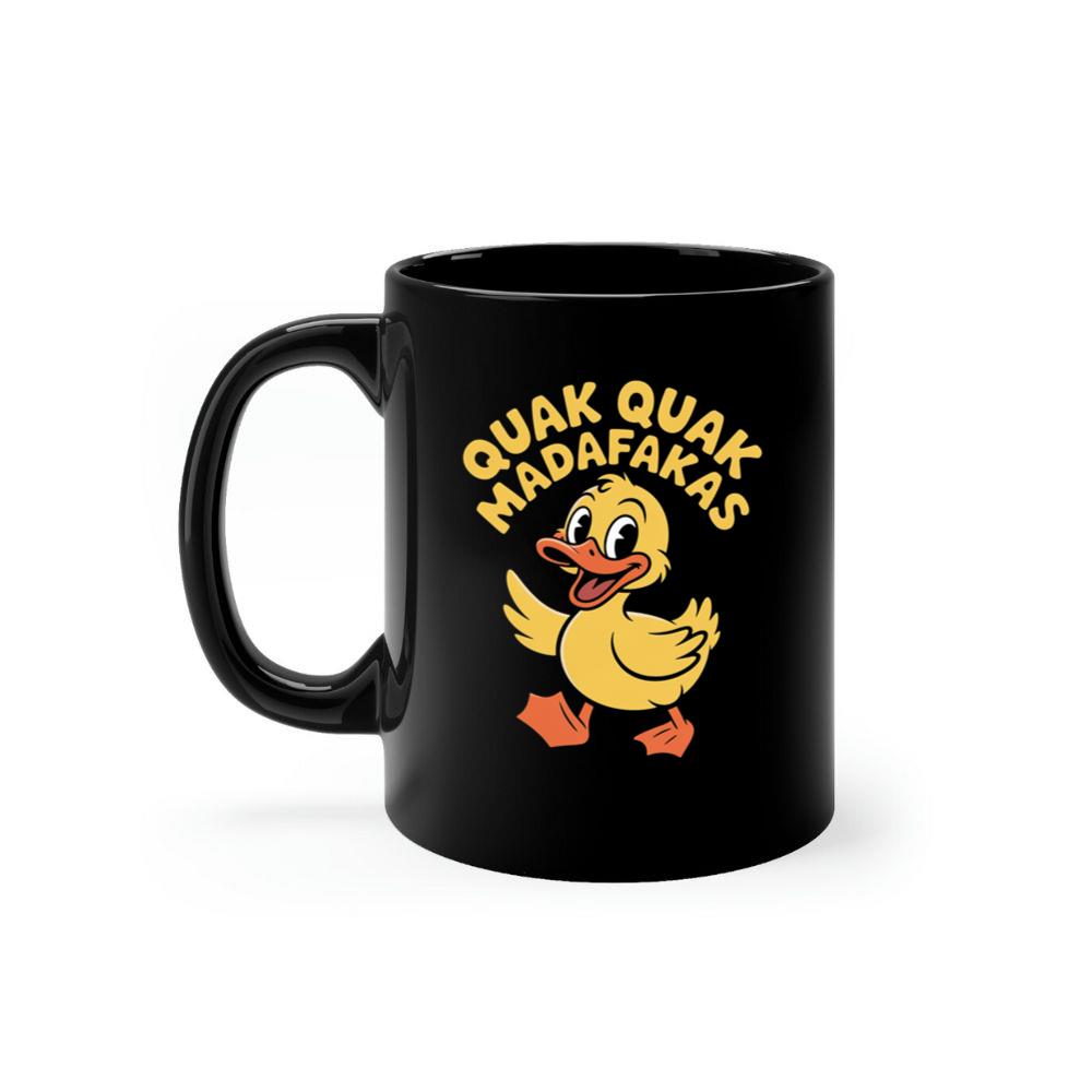 Quak Quak Duck Funny Cartoon Artwork for Playful Everyday Outfits Mug