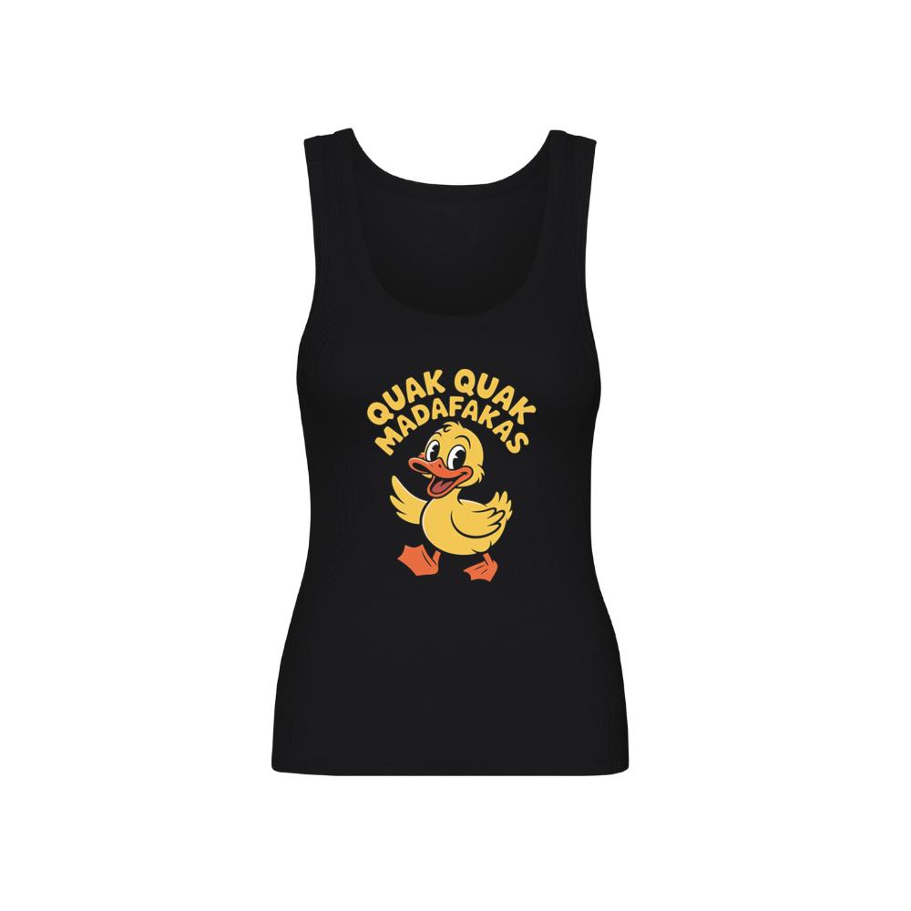 Quak Quak Duck Funny Cartoon Artwork for Playful Everyday Outfits Tank Top