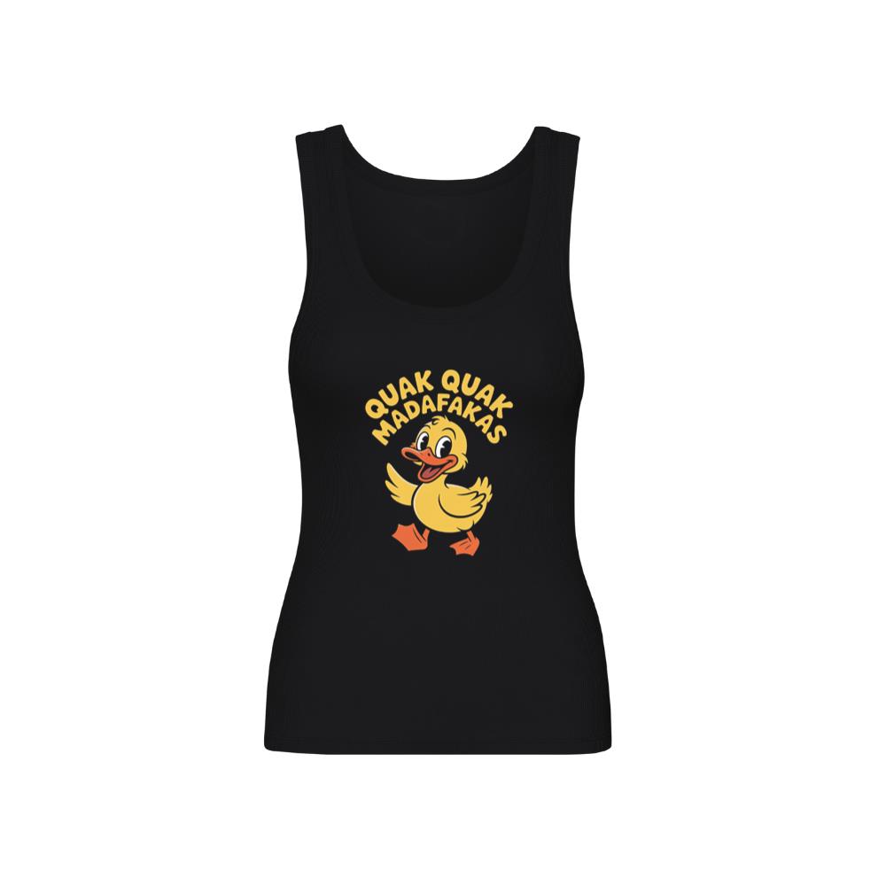 Quak Quak Duck Funny Cartoon Artwork for Playful Everyday Outfits TankTop 