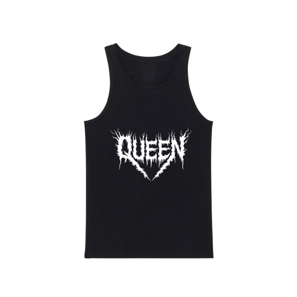 Queen Gothic Typography Design Tank Top
