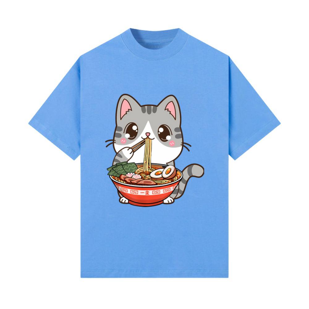 Ra Cat Kawaii Anime Japanese Food Teenager T-Shirt