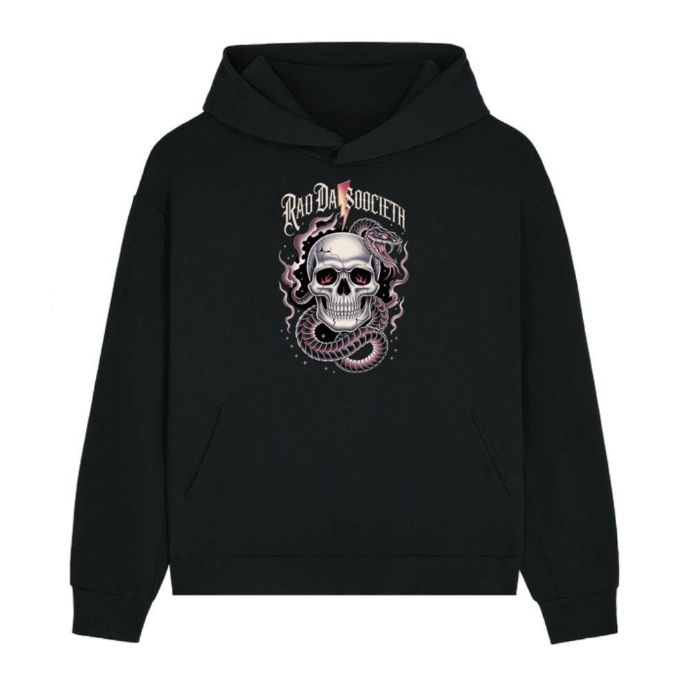 Ra Da Societ Skull Surrounded by Roses Gothic Artwork Hoodie
