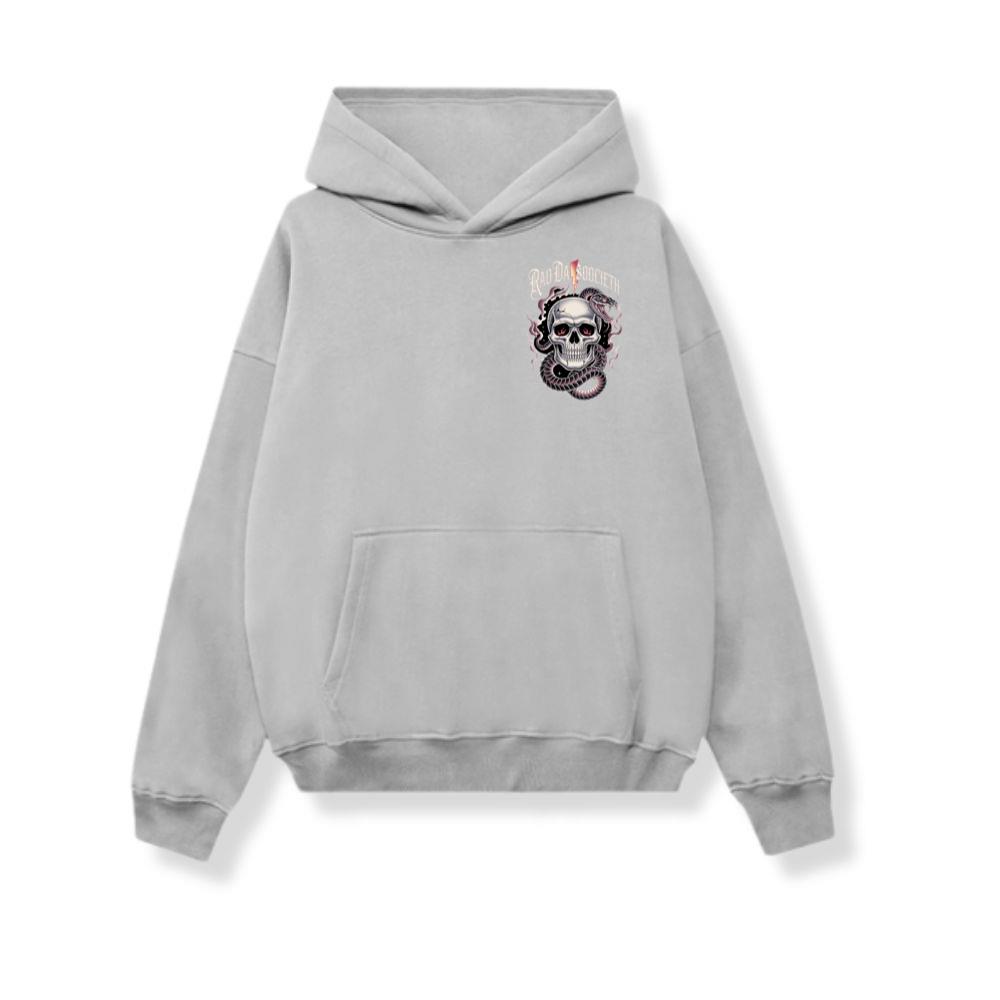 Ra Da Societ Skull Surrounded by Roses Gothic Artwork Hoodie