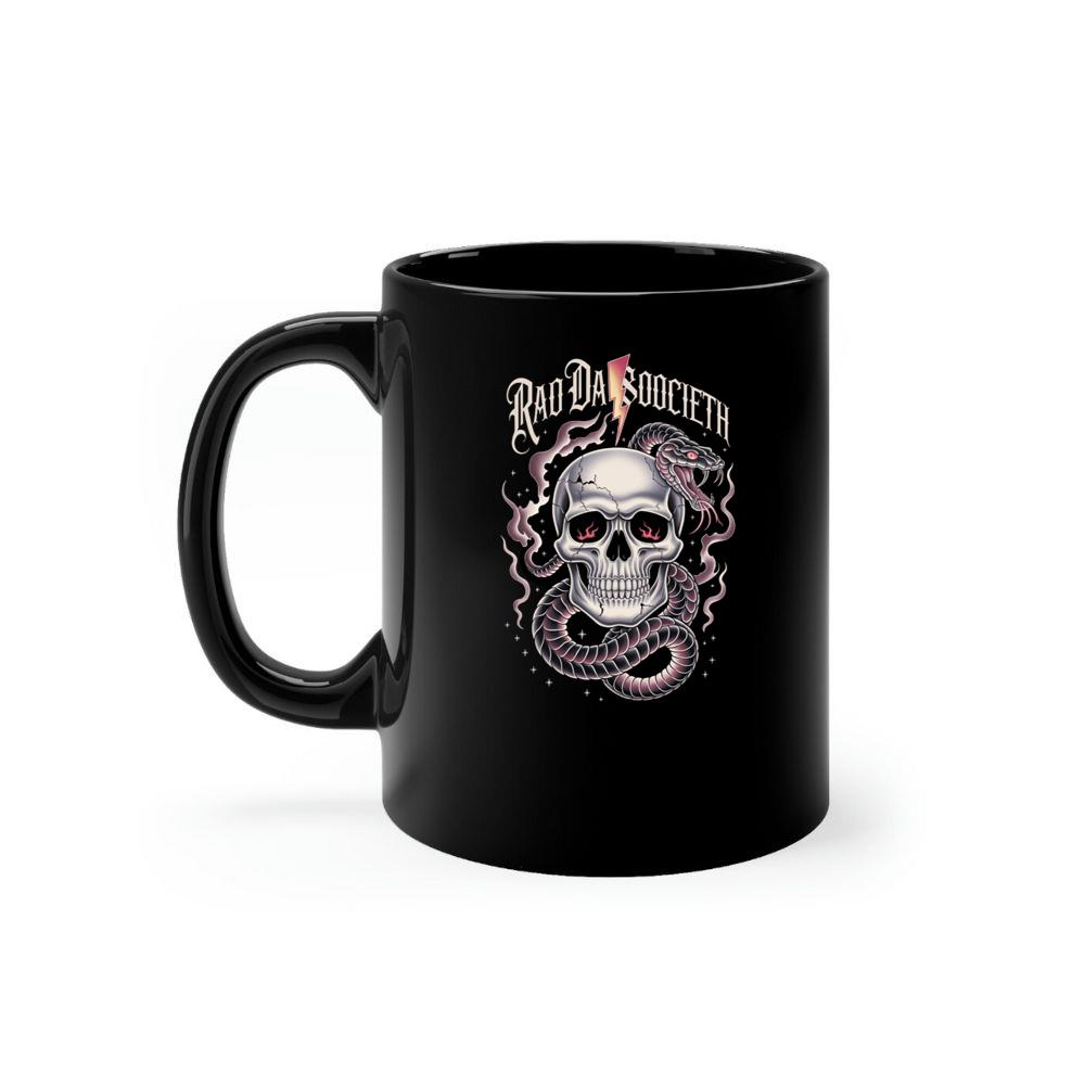 Ra Da Societ Skull Surrounded by Roses Gothic Artwork Mug